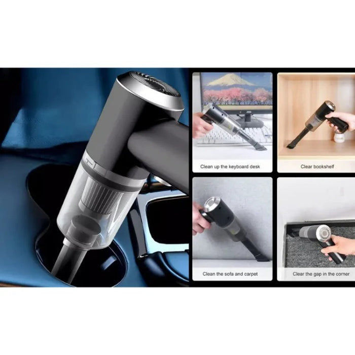 3-in-1 Cordless Handheld Vacuum – Powerful, Lightweight with LED Light - PindiPop