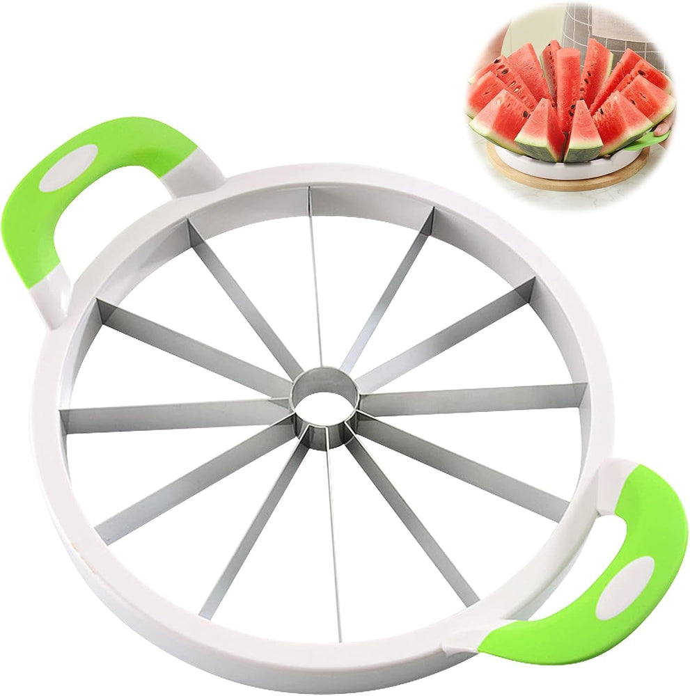 Extra Large Watermelon Slicer – Stainless Steel Fruit Cutter with Silicone Handle - PindiPop