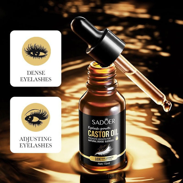 Sadoer Castor Oil Serum – Eyebrow & Eyelash Growth Enhancer (15ml) - PindiPop