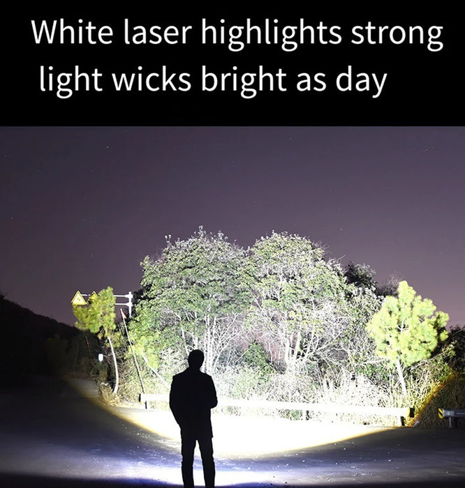 Ultra-Bright emergency 1KM Flashlight – 8800mAh & Power Bank SOS Mode