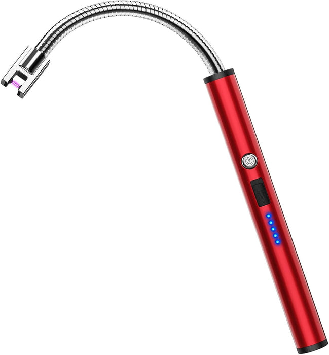 Rechargeable USB Arc Lighter – Windproof, Flexible Neck with LED Display - PindiPop