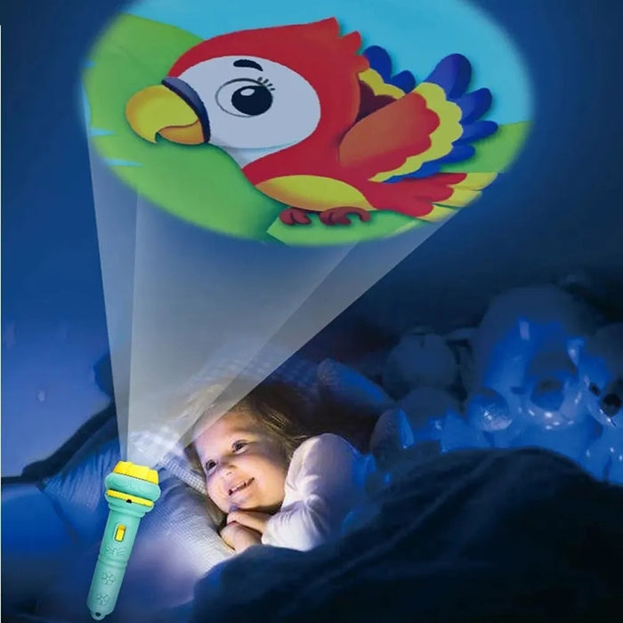 Cartoon Story Projector Flashlight – 80 Patterns with 10 Cards - PindiPop