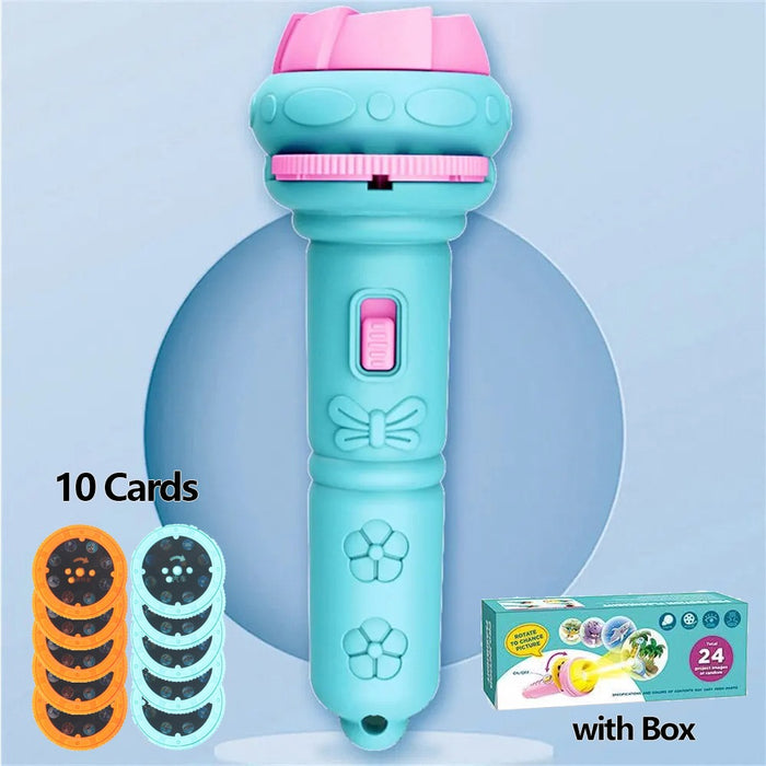 Cartoon Story Projector Flashlight – 80 Patterns with 10 Cards - PindiPop