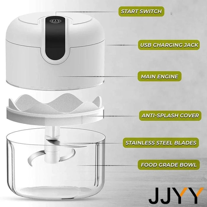 Mini Rechargeable Electric Food Chopper – 250ml - PindiPop