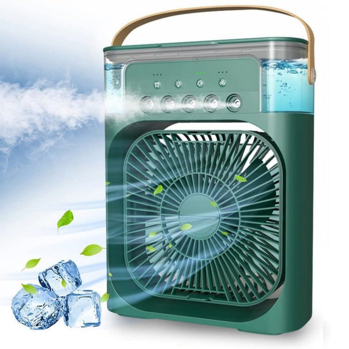 Rechargeable 4 In 1 Fan Air Cooler with Humidifier & Night Light | Mist Fan - PindiPop
